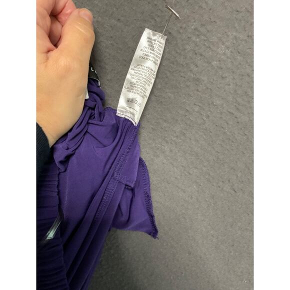 Simply Styled Halter Top Purple Jumpsuit Size S/C, Elastic Waist & Pockets - Picture 4 of 9